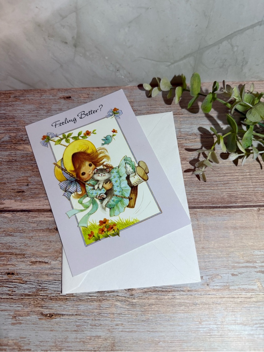 Vintage Greeting Card Feeling Better? Get Well Soon Made in USA